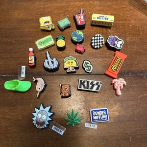 Crocs OFFICIAL Jibbitz Charms Lot of 54 Haring Wu-Tang Minecraft Frankenberry - Picture 1 of 3
