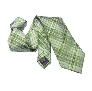 CRAVATTA a quadri VERDE mela vari verdi NOVITA primavera estate seta Kariert - Picture 1 of 2