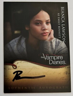 BIANCA LAWSON THE VAMPIRE DIARIES 2011 CRYPTOZOIC AUTHENTIC AUTO EMILY BENNETT - Image 1 of 2