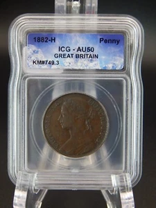 1882-H Gran Bretaña Penny ICG AU 50 - SOPORTES PARA CUBITOS DE HIELO (BT880) - Imagen 1 de 4