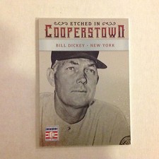 Bill Dickey #5 New York Yankees Yard 2015 Panini Etched IN Cooperstown Silver