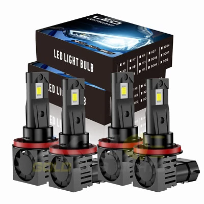 For Buick Allure 2005-2010 H11+H11 LED Headlight Kit High Low Beam Bulbs 4pcs - Image 1 of 4
