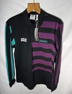 Polo Adidas Maglietta Maniche Lunghe Nero Viola taglia S/M Uomo - Imagen 1 de 11