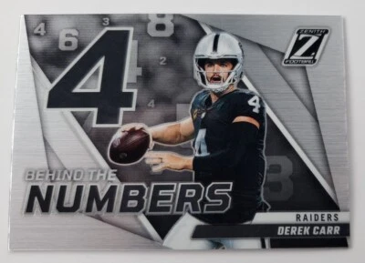 2022 Panini Zenith By the Numbers Derek Carr Silver Prizm BH-DC - Image 1 of 2