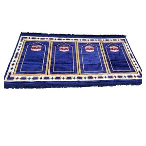 Alfombra grande de oración islámica Musallah Janamaaz (4 personas) - Imagen 1 de 1