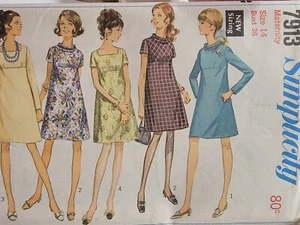 Simplicity sewing pattern 7913 Women's Maternity dress 1960s size 14 - Picture 1 of 2