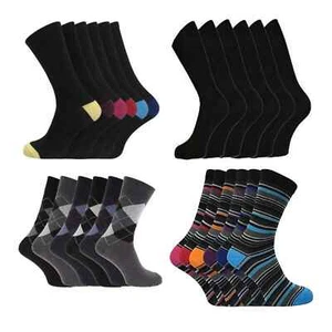 Mens Sports Socks 6 Pairs Cotton Rich Casual Everyday Crew Socks UK Size 6-11 - Picture 1 of 14