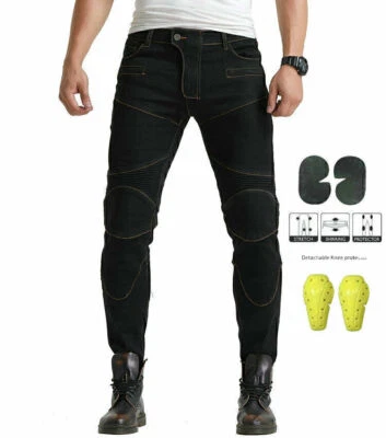 Mens Motorcycle Jeans Motocross Trousers Motorbike Pants CE Armors Protective US - Image 1 of 4