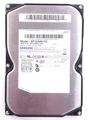 *Tested* Samsung SP1644N/CE 160GB P/N:350411FP302891 P80M | S/N:S0WGJ1BP301605 | - Image 1 of 4