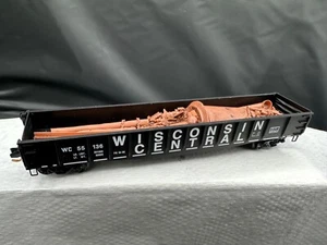 Wisconsin Central, 50' Gondola, Fishbelly Side, Drop Ends w/Scrap Load - Picture 1 of 2