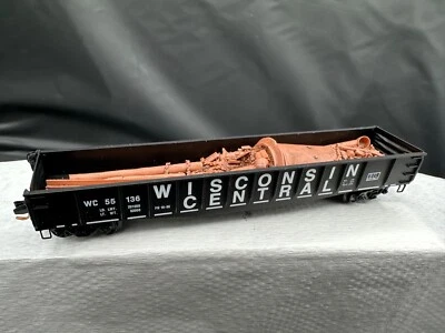 Wisconsin Central, 50' Gondola, Fishbelly Side, Drop Ends w/Scrap Load - Image 1 of 2
