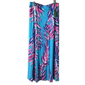 NWT Lilly Pullitzer maxi NOLA Blue Skirt sz Large - Picture 1 of 4