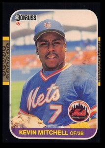 1987 Donruss Kevin Mitchell RC New York Mets #599