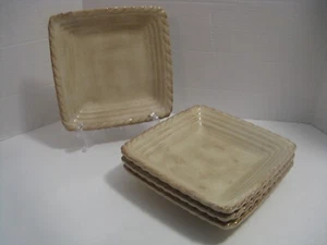 Artimino Tuscan Countryside Cream Square Salad Plates Set of 4 UNUSED - Picture 1 of 5
