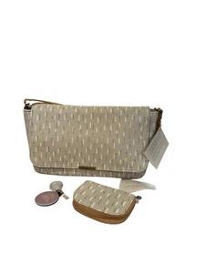 Thirty-One Day By Day Crossbody, Dancing Dash Pebble Pattern With Wallet NWT - Picture 1 of 4