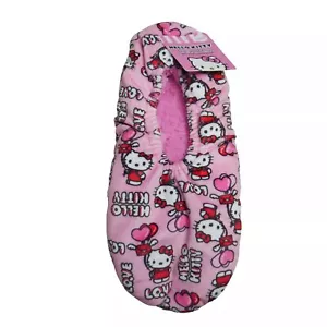 Sanrio Hello Kitty Cozy Slippers Size 4-10 Women's Girls Summer Gift Pink Red - Picture 1 of 5