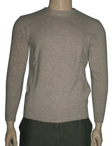 Drago Biella Made IN Italy Sweater Crew-Neck Wool Angora Beige Size L - Picture 1 of 5