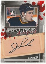 2013-14 ITG Enforcers Autographs #AJS Jim Sandlak In The Game