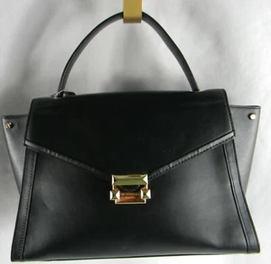 MICHAEL KORS Mujer MK Whitney LG Cuero Negro Bolso con solapa 30T8SXIS3T - Imagen 1 de 7