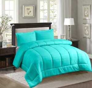 3 Piece Embossed Comforter Bed Sheet Skirt Set with Sham Pillow Case in all Size