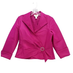 Talbots Petites Blazer Jacket Stretch Jewel Accent Party Career Size 10P NWT - Picture 1 of 11