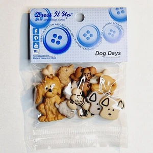Dress It Up Novelty Buttons - Dog Days - Crafts, Jewellery, Cake Making - Picture 1 of 2