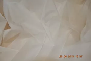 Organza di seta, 54", bianca, venduta al metro - Foto 1 di 1