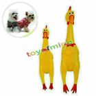 Screaming Shrilling Yellow Rubber Chicken Pet Dog Toys Boy Kids Sound Toy New