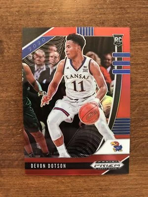 Devon Dotson 2020 Prizm Draft Picks Red Rookie #72 Chicago Bulls Kansas /299 RC - Image 1 of 4