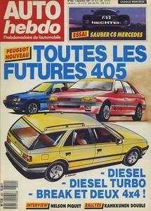 AUTO HEBDO n°602 02/12/1987 SAUBER C8 RAC RALLY - Foto 1 di 1