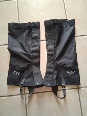 Polainas de invierno para nieve de vidrio impermeable negras Outdoor Research pequeñas S/P Foto 1 de 4