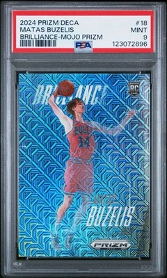 Matas Buzelis Brilliance MOJO /25 PSA 9 *POP 4* - 2024 Prizm Deca Basketball - Image 1 of 2