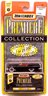 Matchbox Premiere Series #3 1957 Ford T-Bird negro WWRR Foto 1 de 4