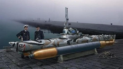 1:35 ITALERI U-Boot “Biber” Midget Submarine Kit IT5609 - Immagine 1 di 2