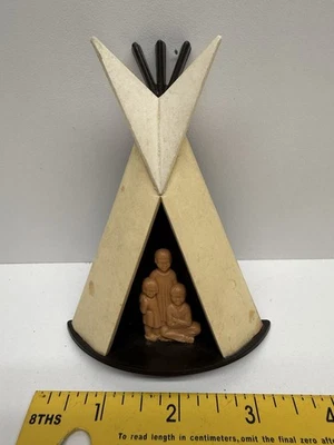 Recuerdo de tipi de plástico vintage The St. Labre Indian School Ashland Montana Foto 1 de 4