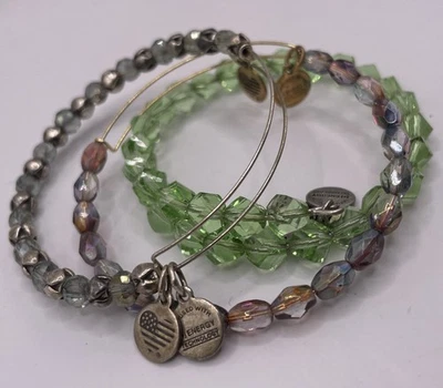 ALEX AND ANI Plata Coppure Cobre Cuentas Pulseras Envoltura Dije Lote de 3 (33,5 g) Foto 1 de 4