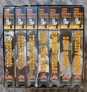 John Wayne Collectables Set VHS Movies ~ 7 Movies  Excellent  Tested ~ FREE SHIP - Picture 1 of 5