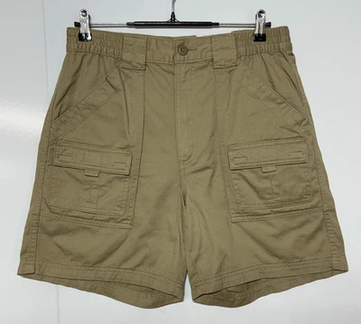 St Johns Bay Shorts Mens 32 Tan Khaki Cargo Elastic Waist Hiking Actual 32X7 NWT - Image 1 of 4