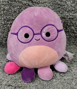 "Malvaviscos Beula El Pulpo Regreso a la Escuela Peluche Juguete 8"" Con Gafas" - Imagen 1 de 5