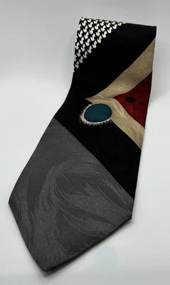 J.T. "Corbata Beckett 100 % seda geométrica moderna diseño multicolor 60""" Foto 1 de 3