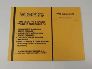 Minkus EE. UU. Conmemorativos No. 34 páginas de álbum de estampillas complementarias 1983 - Imagen 1 de 2