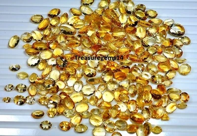 100 Crt WHOLESALE LOT RING SIZE NATURAL VVS CUT FACETED GOLDEN TOPAZ GEMSTONE - Image 1 of 4