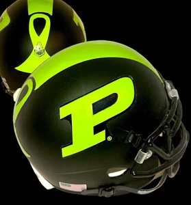 PURDUE BOILERMAKERS HAMMER DOWN CANCER SPECIAL EDITION FOOTBALL MINI HELMET - Picture 1 of 6