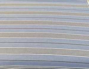 Sunbrella Hansen Sky Blue Stripe Outdoor Performance Fabric By the yard - Picture 1 of 5