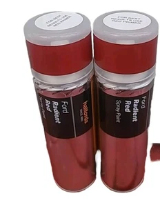 FORD RADIENT RED SPRAY PAINT 300ML RADIANT RED HALFORDS CANS X2 - Picture 1 of 2