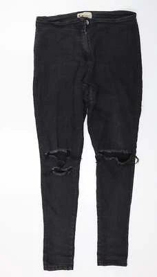 Pantalones de mezclilla ajustados para mujer CJ negros algodón talla 8 L27 con cremallera regular Foto 1 de 4