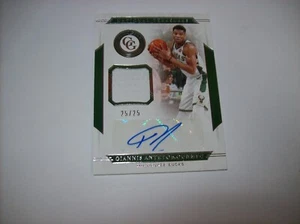 2019 Panini National Treasures Giannis Antetokounmpo #25/25 Patch Auto SP Rare - Picture 1 of 7