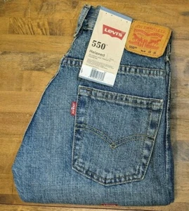 LEVI'S 550 RELAXED FIT TAPERED LEG JEANS - Boy's 8 SLIM (22 X 22 - BLUE) NWT - Picture 1 of 5