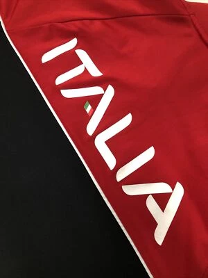 CHAQUETA DE FUTBOL VINTAGE FILA Sport ITALIA Italia FÚTBOL Roja Negra Grande Foto 1 de 4
