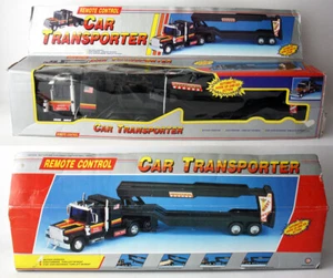 VINTAGE 80'S JUMBO HAULER CAR TRANSPORTER 27" TRUCK R/C WITH CABLE NEW NOS ! - Picture 1 of 7